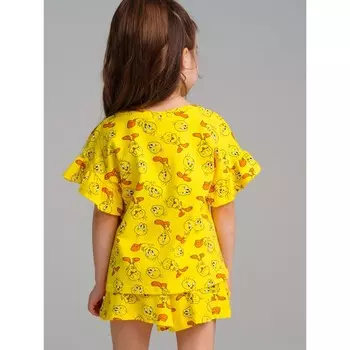 Пижама для девочки PlayToday: футболка и шорты, рост 104 см