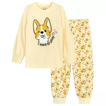 Пижама для девочки, рост 98 см, цвет молочный