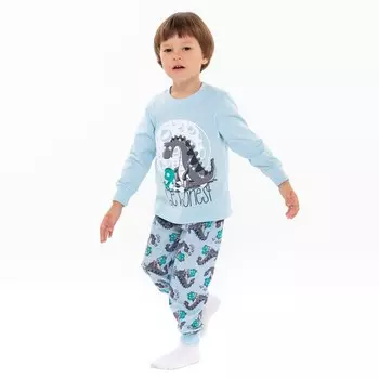 Пижама для мальчика, цвет голубой, рост 122 см
