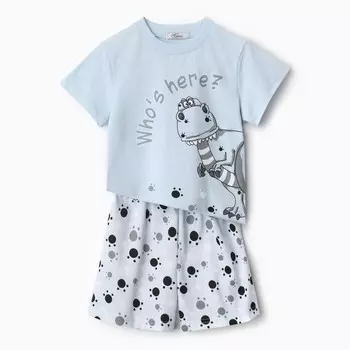 Пижама для мальчика, цвет голубой, рост 86 см