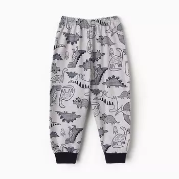 Пижама для мальчика, цвет серый меланж, рост 104 см