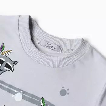 Пижама для мальчика, цвет серый, рост 86 см