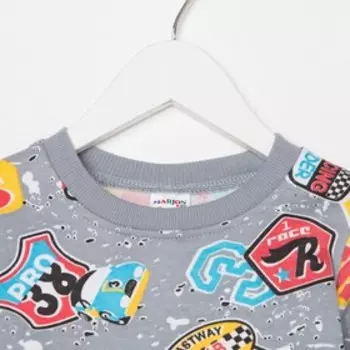 Пижама для мальчика, цвет серый, рост 98 см