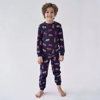 Пижама для мальчика, цвет темно-синий, рост 110 см