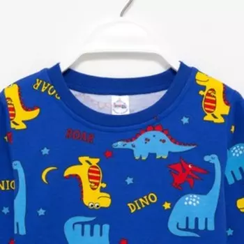 Пижама для мальчика НАЧЁС, цвет электрик/динозавры, рост 104 см