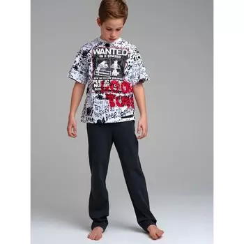 Пижама для мальчика PlayToday: футболка и брюки, рост 152 см