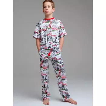 Пижама для мальчика PlayToday: футболка и брюки, рост 152 см
