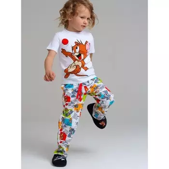 Пижама для мальчика PlayToday: футболка и брюки, рост 122 см