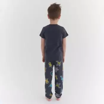 Пижама для мальчика, рост 104 см, цвет тёмно-серый