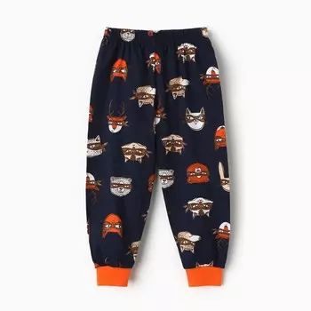 Пижама для мальчиков, тёмно-синяя, рост 98 см