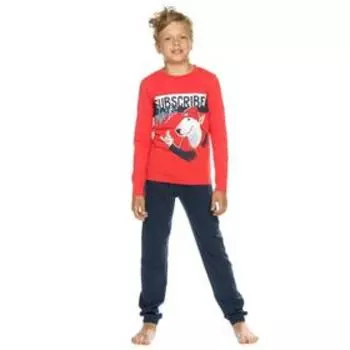 Пижама для мальчиков, рост 134 см, цвет красный