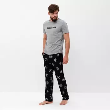 Пижама мужская KAFTAN "Bubbling" размер 48, черный