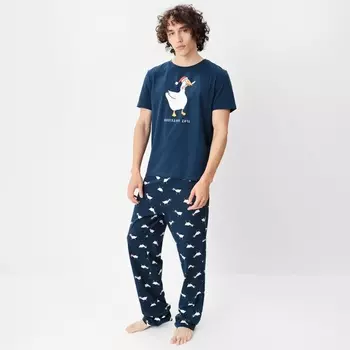 Пижама мужская KAFTAN "Новогодняя дичь", размер 48