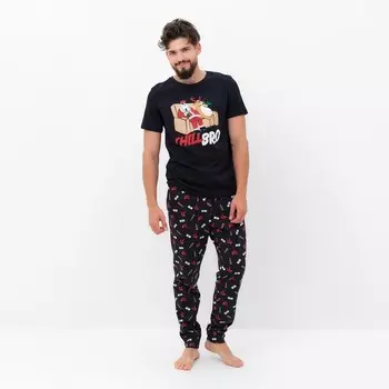 Пижама мужская KAFTAN "Chill bro" размер 52