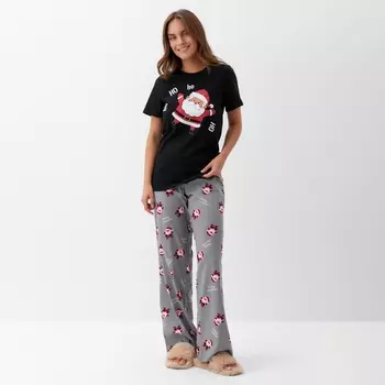 Пижама новогодняя женская (футболка и брюки) KAFTAN "Дед мороз" размер 48-50