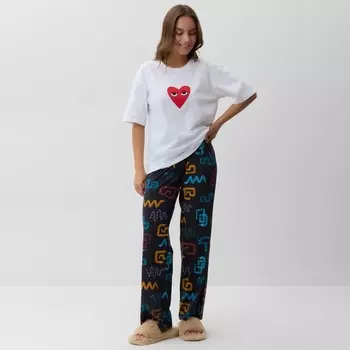 Пижама новогодняя женская (футболка и брюки) KAFTAN "Змейки" размер 48-50