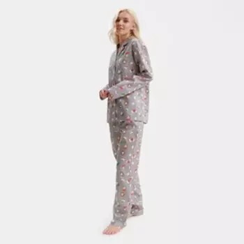 Пижама новогодняя женская KAFTAN Зайка, цвет серый, размер 52-54