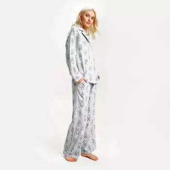 Пижама новогодняя женская (рубашка и брюки) KAFTAN «Зайчик», размер 40-42
