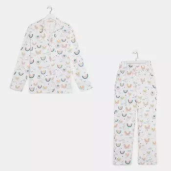 Пижама женская (рубашка, брюки) KAFTAN «Радуга», размер 48-50