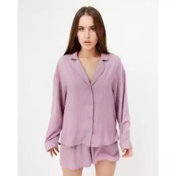 Пижама женская (жакет, шорты) KAFTAN, сиреневая, размер 40-42