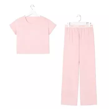Пижама женская (футболка, брюки) KAFTAN Basic, размер 48-50, розовая