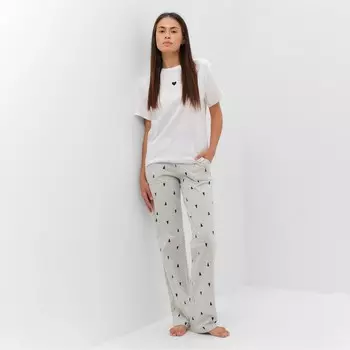 Пижама женская (футболка и брюки) KAFTAN «Елки», размер 40-42