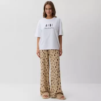 Пижама женская (футболка и брюки) KAFTAN "Елки" размер 48-50