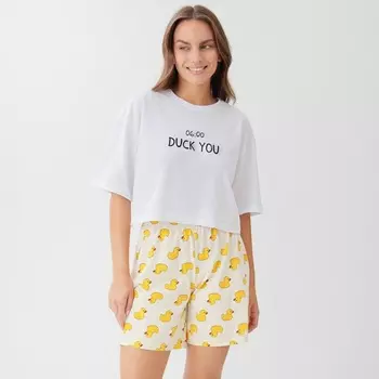 Пижама женская (футболка, шорты) KAFTAN Duck, размер 48-50