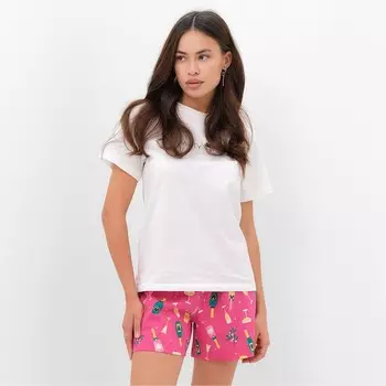 Пижама женская (футболка и шорты) KAFTAN Party time, размер 52-54