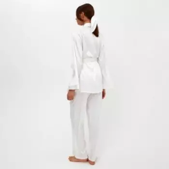 Пижама женская (халат, брюки) MINAKU: Light touch цвет белый, размер 50