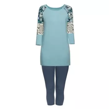 Пижама женская, размер XS, цвет aqua