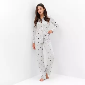 Пижама женская (футболка и брюки) KAFTAN «Елки», размер 48-50