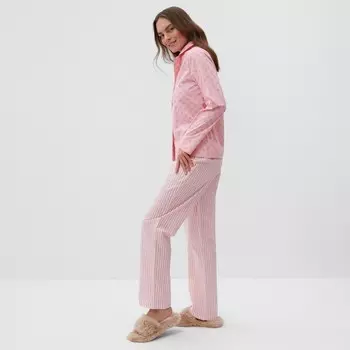 Пижама женская (рубашка, брюки) KAFTAN «Сердца», размер 40-42