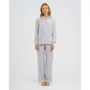 Пижама женская (рубашка и брюки) KAFTAN серый, р.48-50