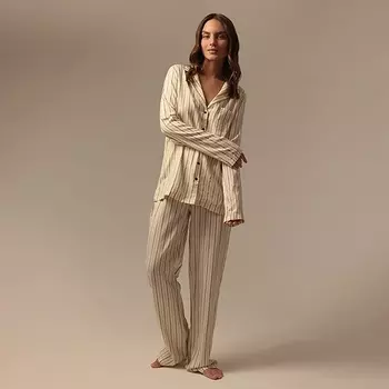 Пижама женская (рубашка, брюки) SL HOME Linen, размер L