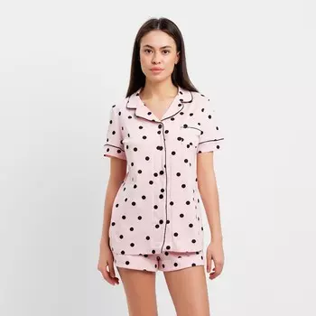 Пижама женская (рубашка, шорты) KAFTAN Cute, размер 52-54