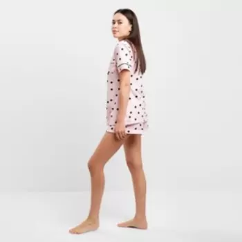 Пижама женская (рубашка, шорты) KAFTAN Cute, размер 40-42