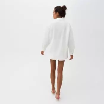 Костюм женский (сорочка, шорты) MINAKU цвет белый, р-р 46