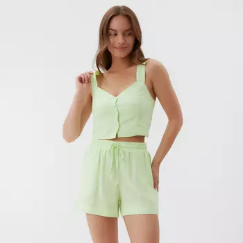 Пижама женская (топ, шорты) KAFTAN Lime series, размер 48-50