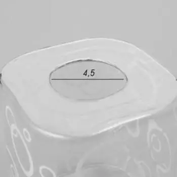 Плафон Е27 прозрачный-белый 10х10х12 см