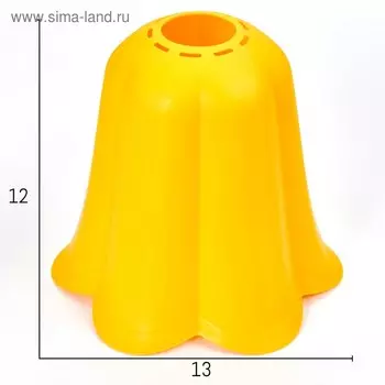 Плафон универсальный "Цветок" Е14/Е27 желтый 14х14х13см