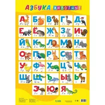 Плакат дидактический «Азбука. Животные», 45 64 см