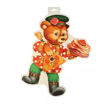 Плакат фигурный "Медведь" 35x41 см