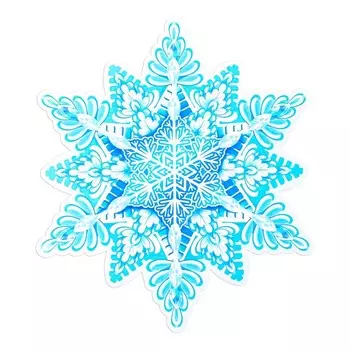 Плакат фигурный "Снежинка" 23х22 см
