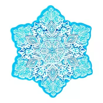 Плакат фигурный "Снежинка - 4" 13х13 см