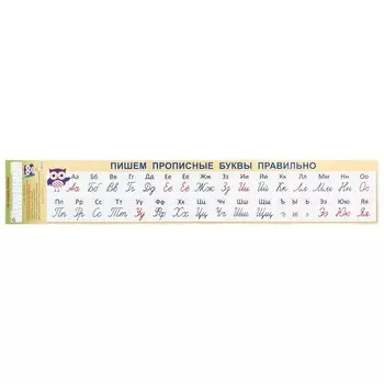 Плакат "Прописные буквы" 18х3,5 см