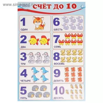 Плакат "Счет до 10" А3