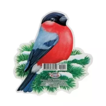 Плакат "Снегирь" 15х15 см