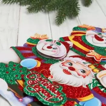 Плакат "Снеговики и Дед Мороз" 23х30 см