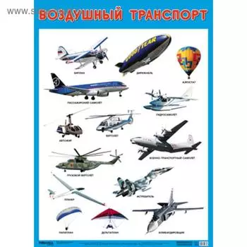 Плакат. Воздушный транспорт, А2